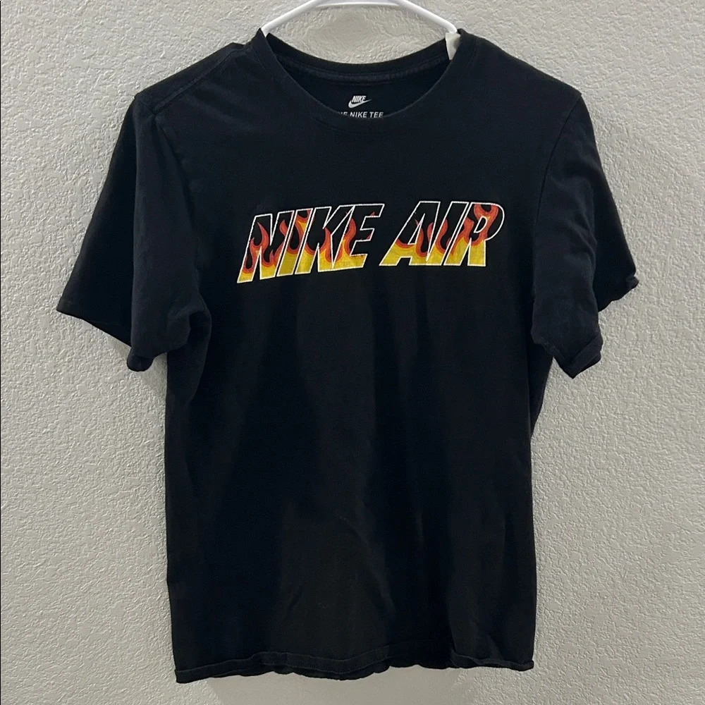 Nike Air Black Tee with Flame Logo